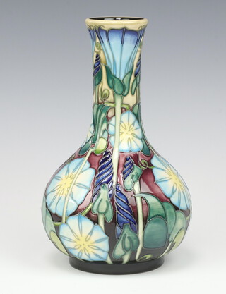 A Moorcroft Entwined pattern baluster vase, designed by Emma Bossons, impressed marks, dated 2007, monogrammed LE, 22cm 