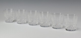 Six Waterford Crystal Tramore pattern whisky/tumbler glasses 