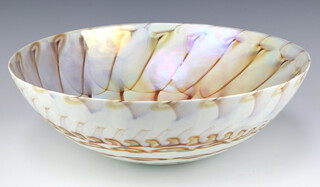 A Murano Yalos gilt lustre deep glass bowl 44cm 