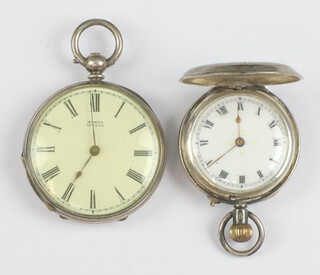 A lady's Continental silver key wind fob watch and 1 other 