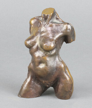 A bronze paperweight/figure in the form of a female torso 10cm h 