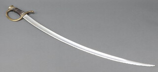 A French sabre with 80cm blade, having a gilt nickel guard marked 430 