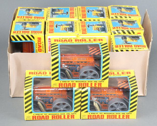 Twelve 1970's Japanese Yone road rollers in trade box 