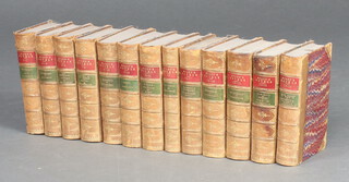 Scott Sir Walter, 12 volumes "The Waverley Novels" published Edinburgh Adam and Charles Black 1862, half leather bound 