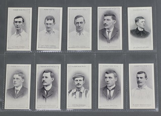 Wills cigarette cards, Football Series circa 1902 W.22, complete set of 66 including an excellent condition no.37 W. Meredith Manchester City and two duplicate no.18 W. J. Foulkes (larger head and shoulders alternative) 