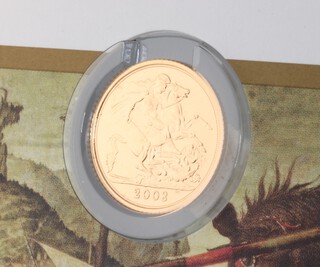 An Elizabeth II half sovereign, 2008, sealed 