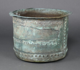 A 19th Century verdigris copper copper 47cm h x 65cm d 