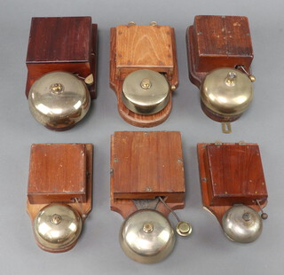 Six 1920's internal door bells