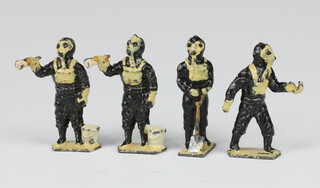 Taylor and Barrett, "A Decontamination Squad" 4  figures including 2 with bucket and paint brush, 1 with raised arm and 1 standing with spade  