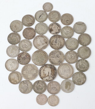 A Victorian florin 1899 and other pre-1947 coinage 231 grams 