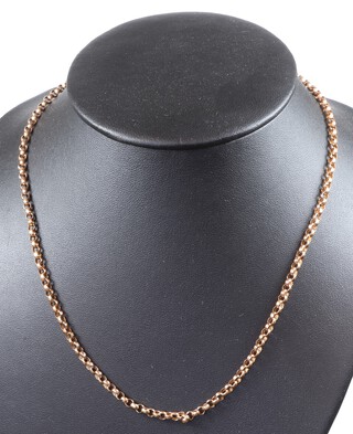 A yellow metal 9ct necklace 46cm, 7.6 grams 