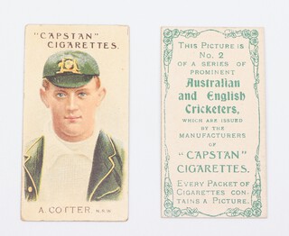 Wills overseas cigarette cards, Prominent Australian and English Cricketers 1907, complete sets of 50 and 23, 1907 W.59-8 W.59-9