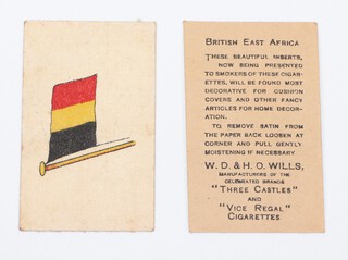 Wills overseas cigarette cards, Flags of 1914-1918 Allies W.214 a set of 60, backs with capitals and small letters, all with backing cards (with duplicates)