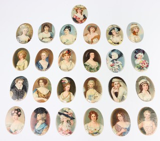 Wills overseas cigarette cards, miniature oval medallions, circa 1914 W.2-61, a complete set of 25 