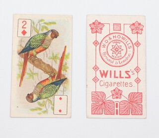 Wills overseas cigarette cards, Birds of Brilliant Plumage circa 1914 W.152, Red Star, Circle and Leaves issue, a complete set of 52 