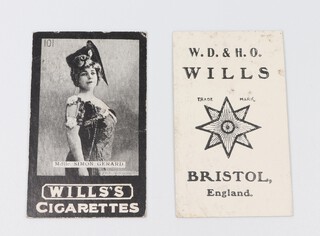 Wills overseas cigarette cards, Actresses - Tabs type numbered circa 1902 W.16, a complete set of 25 numbered 101/125 