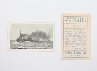 Godfrey Philips Ltd Cigarette cards, British War Ships - green photo style circa 1915, a complete set of 25 