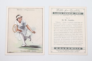 Wills cigarette cards, Lawn Tennis circa 1931, B size 