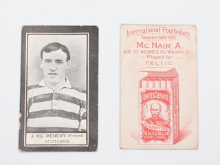 Wills overseas cigarette cards, International Footballers Season 1909-1910 W.242, mixed incomplete sets of United Services Issue and Flag Issue, (32 United Service Issue and 29 Flag Issue) 