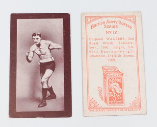 Wills overseas cigarette cards, British Army Boxers 1913, a complete set of 43,  Scissors Issue 