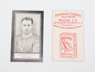 Wills overseas cigarette cards, International Footballers Season 1909-1910 W.242, an incomplete set of 66,  all Scissors Issue 