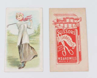 Wills overseas cigarette cards, Sporting Girls 1913 W.331, a complete set of 30 plus 2 duplicates together with Beauties - head and shoulders set in background 1911 W.141 with playing card inset, Scissors Issue, plain packet background, a complete set of 52 