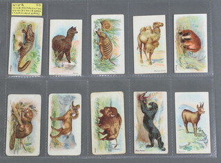 Wills cigarette cards, World Animals of The World circa 1900 W.15, complete set of 50, green scroll backs 