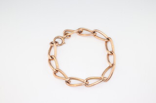 A 9ct yellow gold bracelet 19cm, 21 grams 