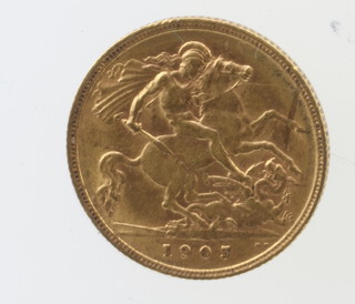 A half sovereign 1905 