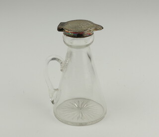 An Edwardian silver mounted toddy decanter Birmingham 1908, 10cm 