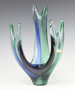 A Murano Studio Glass dish with free form decoration 30cm 