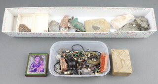 A collection of geological specimens etc