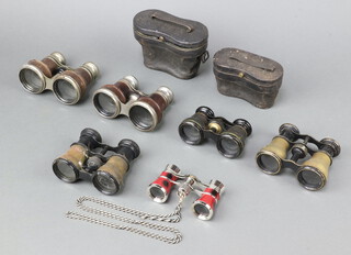 Six pairs of opera glasses 