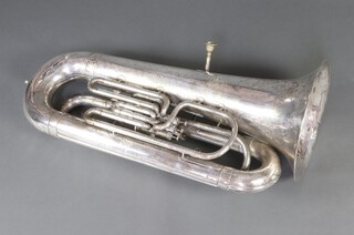 A Besson & Company silver plated prototype Class A tuba 