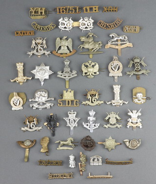 A collection of Cavalry cap badges, some staybrite