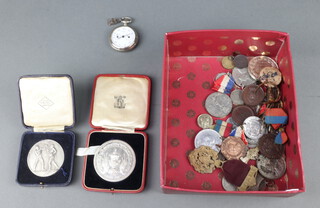 A Metropolitan Amateur Regatta medallion, a Territorial Army Boxing Champion medallion cased, a Metropolitan Special Constabulary lapel badge etc 