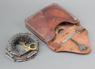 Francis Wood & Sons Ltd. Sheffield, a Military issue chainsaw marked 1938, complete with leather pouch 