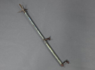 A 19th Century bronze lightning conductor 105cm l 