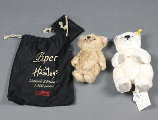 A Steiff limited edition of 1500 Piper Bear 662553 20cm with bag and cube game but no certificate together with 1 other 010606 