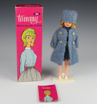 An Ideal "Tammy Doll"  boxed together with a dress, hat, brochure & stand  