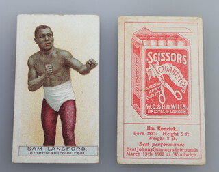 Wills overseas cigarette cards - Boxers (1911 W.153) an incomplete set of 34 out of 36, Scissors Issue