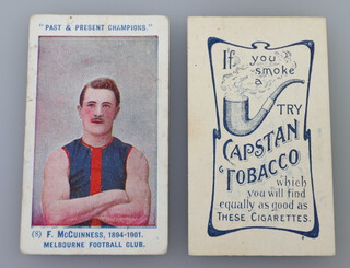 Wills overseas cigarette cards - Past and Present Champions (1908 W.89) an incomplete set of 55 (mixed Capstan Cigarette and Tobacco Issues)