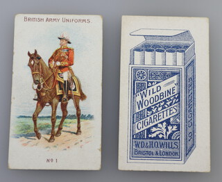 Wills overseas cigarette cards - British Army Uniforms (1910 W.106) Wild Woodbine Issue, a complete set of 50 