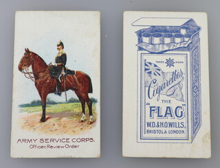 Wills overseas cigarette cards - British Army Uniforms (1910 W.106) Flag Issue a complete set of 50 