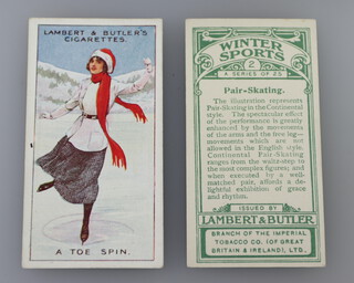 Lambert and Butler cigarette cards, 2 complete sets - Winter Sport (1914) and  Wireless Telegraphy (1909) 