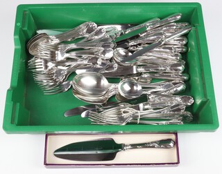 A set of silver plated Christofle cutlery with Rococo handles for 6 (72) 