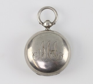 A Victorian silver sovereign case engraved with monogram and dated 1911, London 1863, gross weight 22 grams