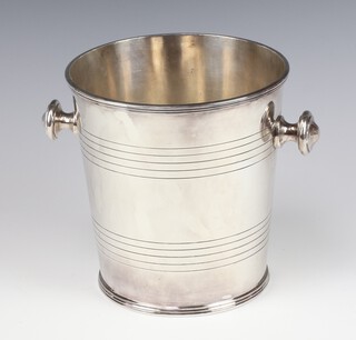 A silver plated Mappin and Webb champagne cooler 20cm 