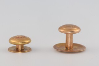 Two 15ct yellow gold studs 2.8 grams 