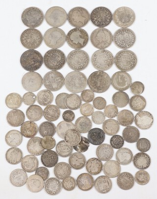 A quantity of pre-1947 shillings, florins and half crowns, 500 grams 